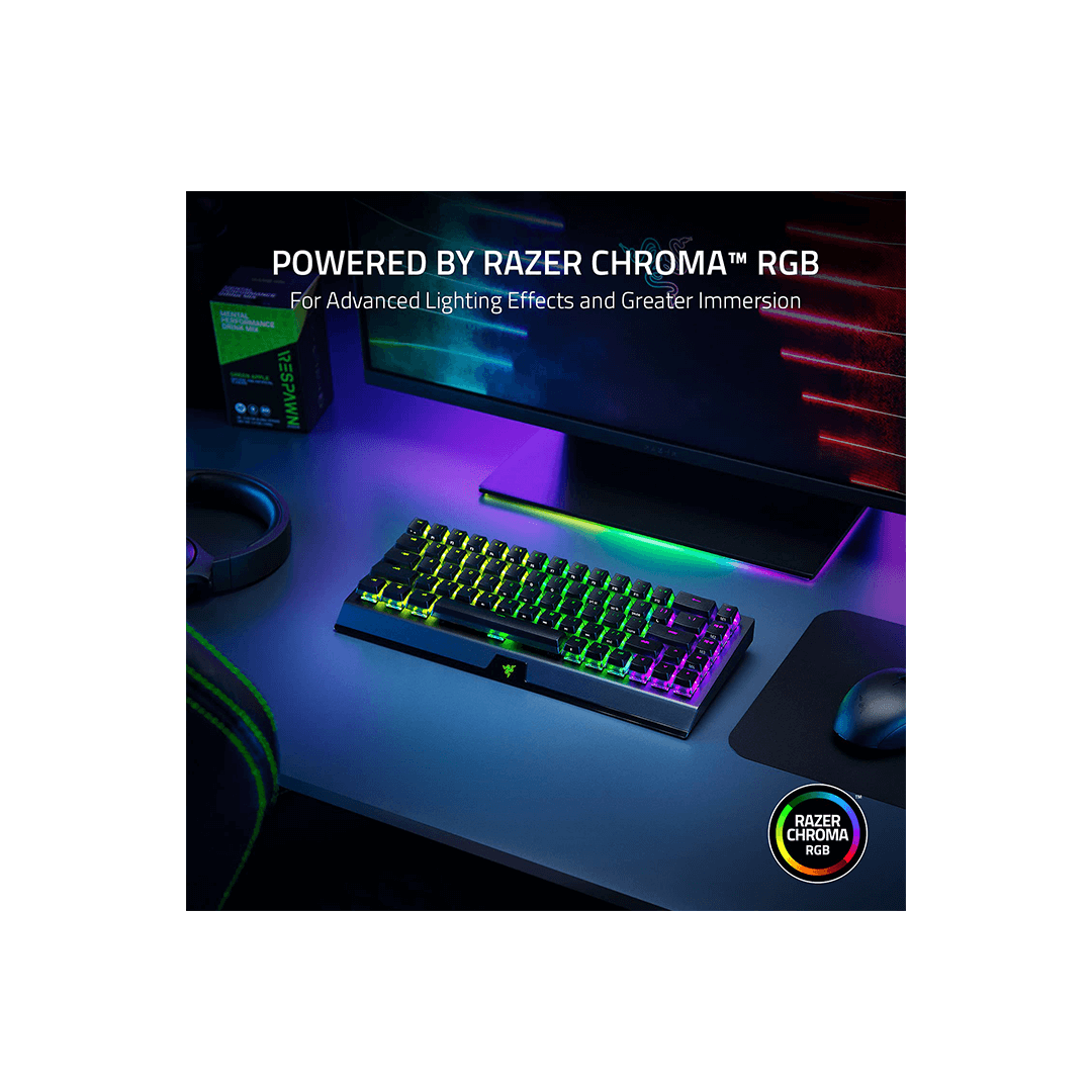 Razer Blackwidow V3 Mini Hyperspeed - Phantom Edition - Yellow Switch in Qatar Razer Blackwidow V3 Mini Hyperspeed - Phantom Edition - Yellow Switch in Qatar
